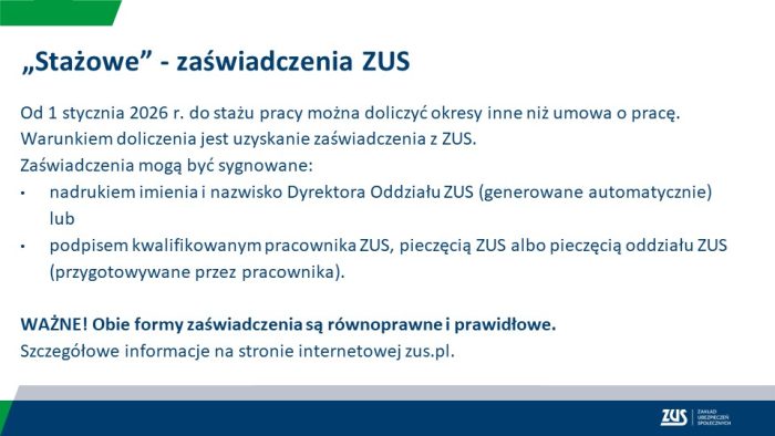 Miniaturka artykułu KOMUNIKAT ZUS