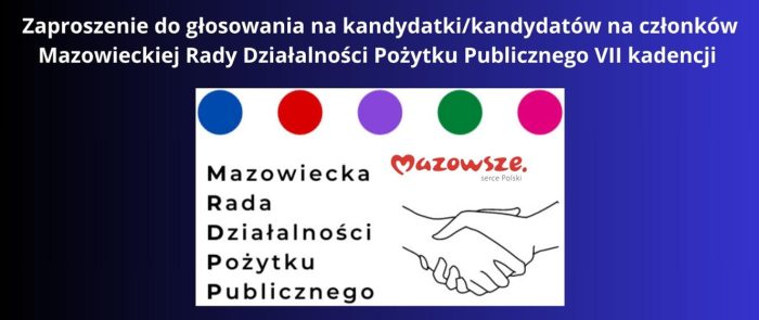 Miniaturka artykułu Trwa głosowanie do Mazowieckiej Rady Działalności Pożytku Publicznego VII kadencji